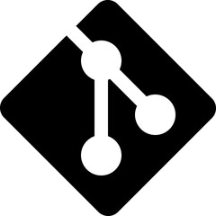 Git Version Control Branch Network Diamond Icon Vector