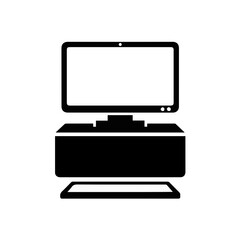Computer desktop icon flat style