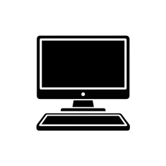 Computer desktop icon flat design
