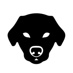 Dog head silhouette logo