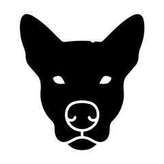 Dog head silhouette logo