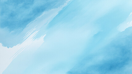 Diagonal Pastel Blue Watercolor Background with Clean Brush Strokes