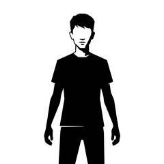 Silhouette of a man standing