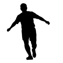 Silhouette of a person jumping