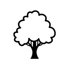 Simple Tree Icon Outline Style