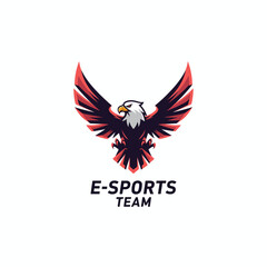 Obraz premium Eagle Esports Team Logo – Fierce Hawk Emblem for Gaming and Competitive Teams