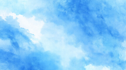 Soft Cloud-Inspired Blue Watercolor Background with Gentle Wash