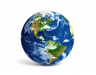 Obraz premium Global Perspective: A stunning depiction of our planet, showcasing its vibrant continents and oceans in an inspiring representation.