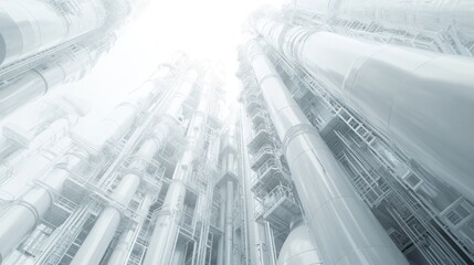 Industrial plant, pipes, and structures