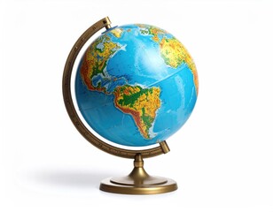 Globe's Timeless allure: A classic globe model, its surface a tapestry of continents and oceans, stands as a symbol of exploration, knowledge, and our interconnected world.