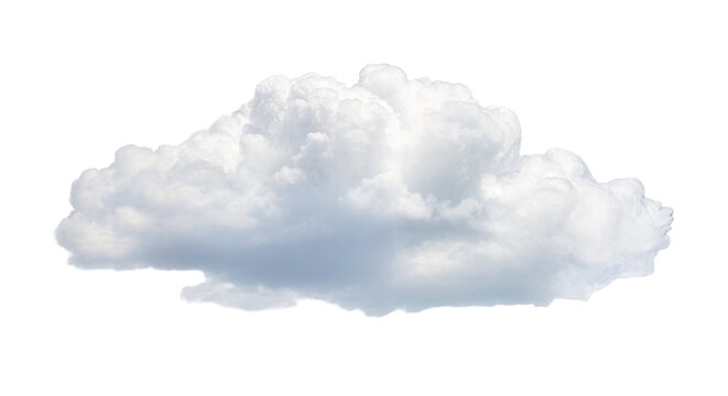 Fluffy Cumulus Cloud Isolated on Transparent Background