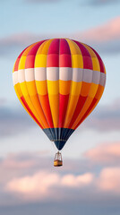 Obraz premium Colorful hot air balloon in the sky during sunset