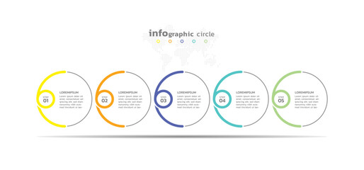 Business infographic template colorful background design