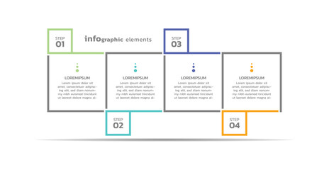 Business infographic template colorful background design