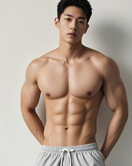 Fototapeta premium 완벽한 근육, 남성미 넘치는 모델, Perfect Muscles, Macho Model