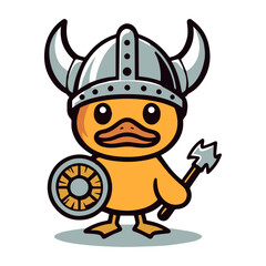 Duck Mascot Knight, Cute Vector Mascot
