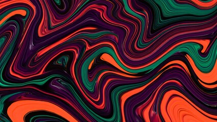 Obraz premium Abstract Swirling Paint Texture Vibrant Hues and Dynamic Flow