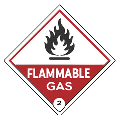 Flammable Gas Hazard Sign High-Resolution PNG & Vector File
