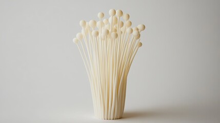 Creative Arrangement of Cotton Swabs in a Minimalist Style Setting