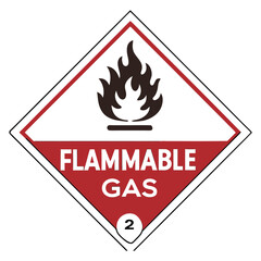 Flammable Gas Hazard Sign High-Resolution PNG & Vector File