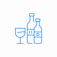 bottles glass alcohol icon sign vector