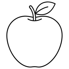 vector illustration of a red apple