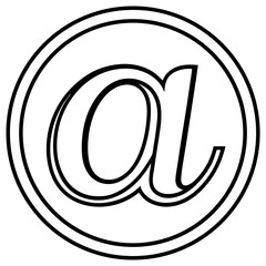 Fototapeta premium Blue email internet icon: a 3D web communication symbol for contact and business messages