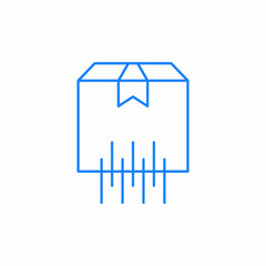 delivery package lines icon sign vector