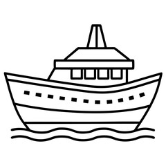 Vector illustration of a nautical vessel for sea travel and ocean cruise