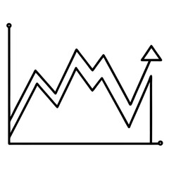 stock market business growth arrow chart illustration