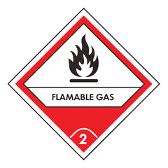 Gas Cylinder Hazard Label Flammable Gas DOT Placard Download