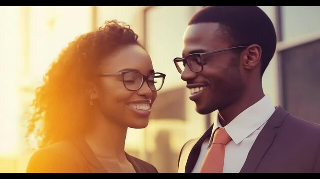 Business team smiling looking at the viewer