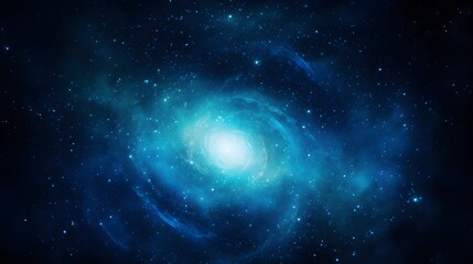 Naklejka premium Stunning Spiral Galaxy Celestial Nebula Cosmic Background Deep Space Starry Night Blue and White