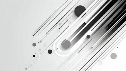 Minimal flat geometric line composition with gray linear elements on white background. Clean abstract layout in modern vector design style, focusing on structure, clarity, and simplicity