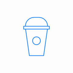 iced coffee icon sign vector