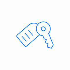 key with tag icon sign vector