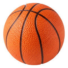 Fototapeta premium Close-up of textured orange basketball with black lines
