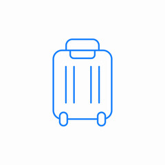Fototapeta premium suitcase with wheels icon sign vector