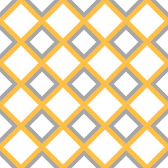 Seamless geometric pattern with yellow rhombus on a white background