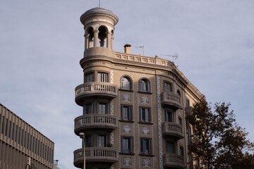 Interesting Art Nouveau Architecture Buildings facade in Barcelona, Spain. (Arquitectura modernista).
These fancy buildings date for the most from the early XXth century.
