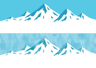 白い雪山アルプスのイメージ