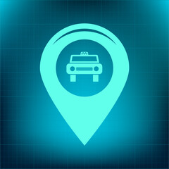 Vector icon on a blue background with a gradient