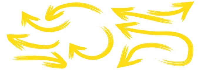 Hand drawn arrow collection brush