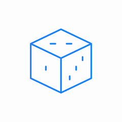 dotted cube icon sign vector