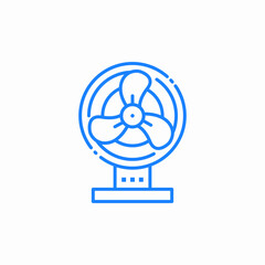 electric fan appliance icon sign vector