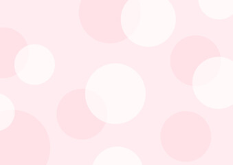 かわいいピンク色の水玉の背景イラスト　ベクター