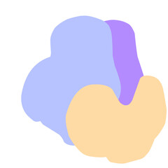 Abstract Organic Pastel Shapes – Modern Minimal Art Composition