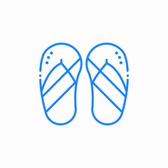 summer sandals flipflops icon sign vector
