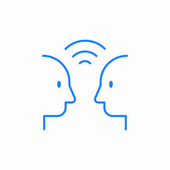 two people talking icon sign vector