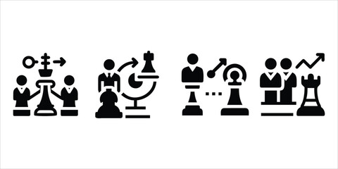 Obraz premium Circle of diverse people vector icon symbol for business team concept